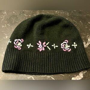 Tristian & Iseut Y2K hat. Detailed embroidered floral design.